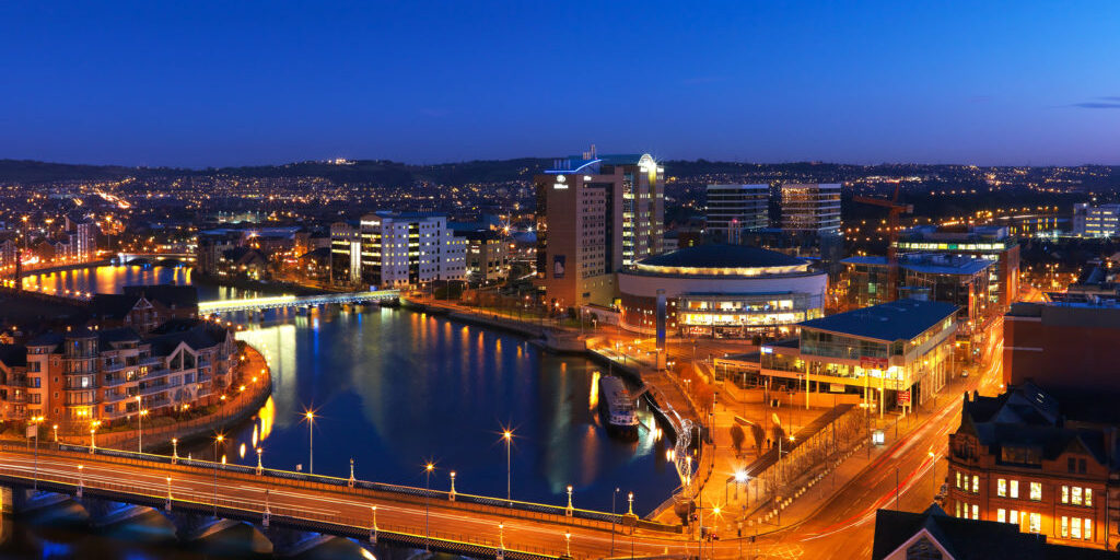 Belfast Dusk Views, County Antrim, Northern Ireland