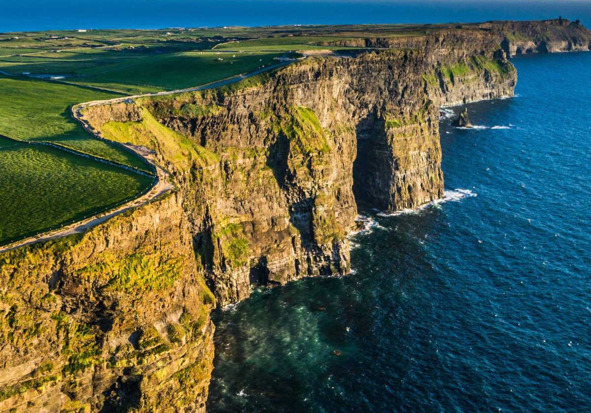 Cliffs of Moher, Liscannor, Co Clare_Web Size The famous Cliffs of Moher, are located close to Liscannor village in County Clare. They stretch for 8km 5 miles as the crow flies and reach 214m 702 feet at their highest point.